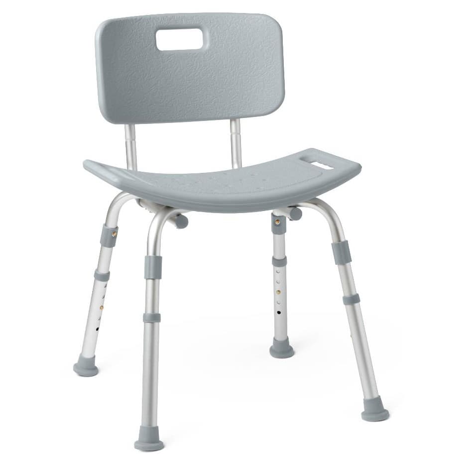 Medline Shower Chair, Gray Knockdown Design