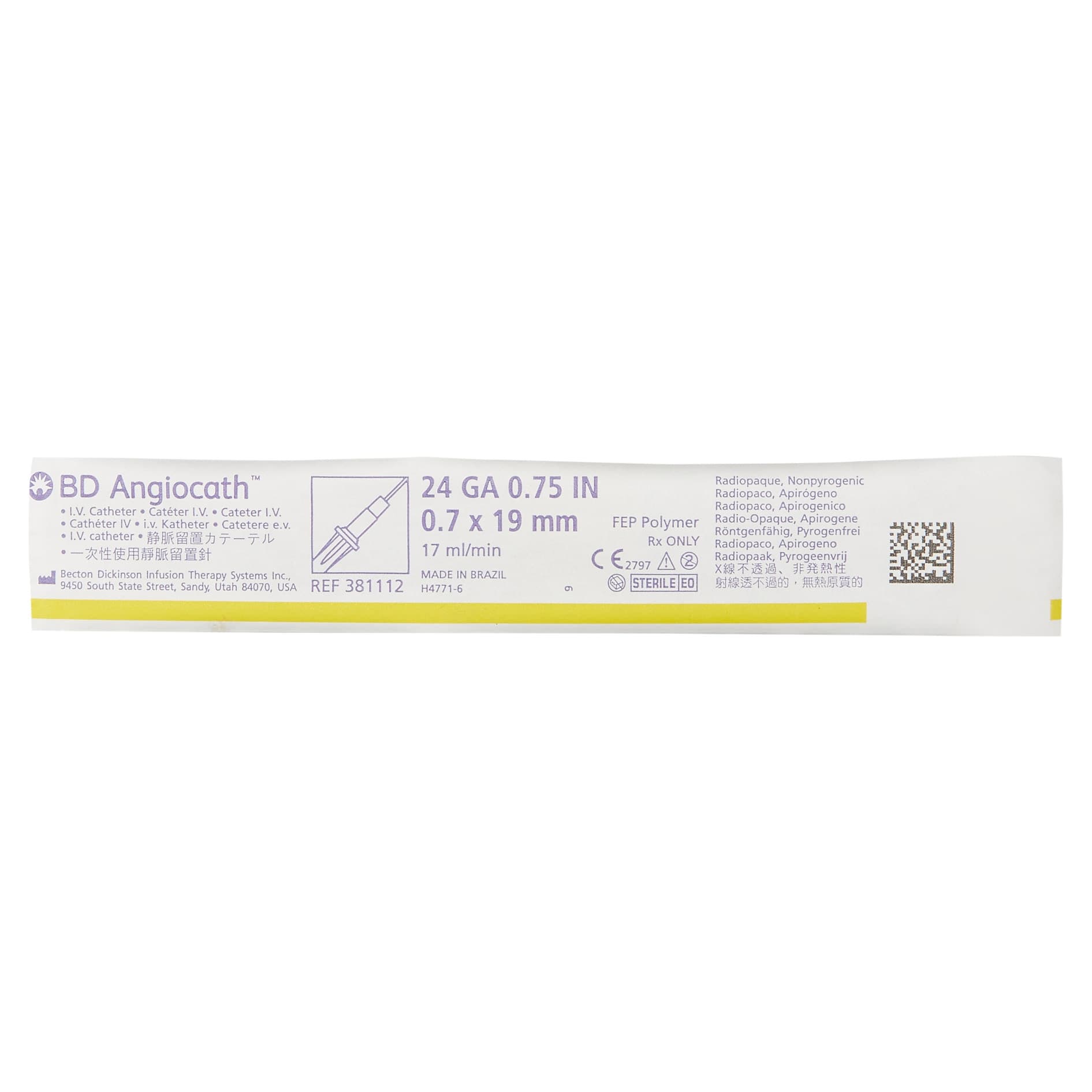 BD Angiocath Peripheral IV Catheter, Straight Hub - Image 3