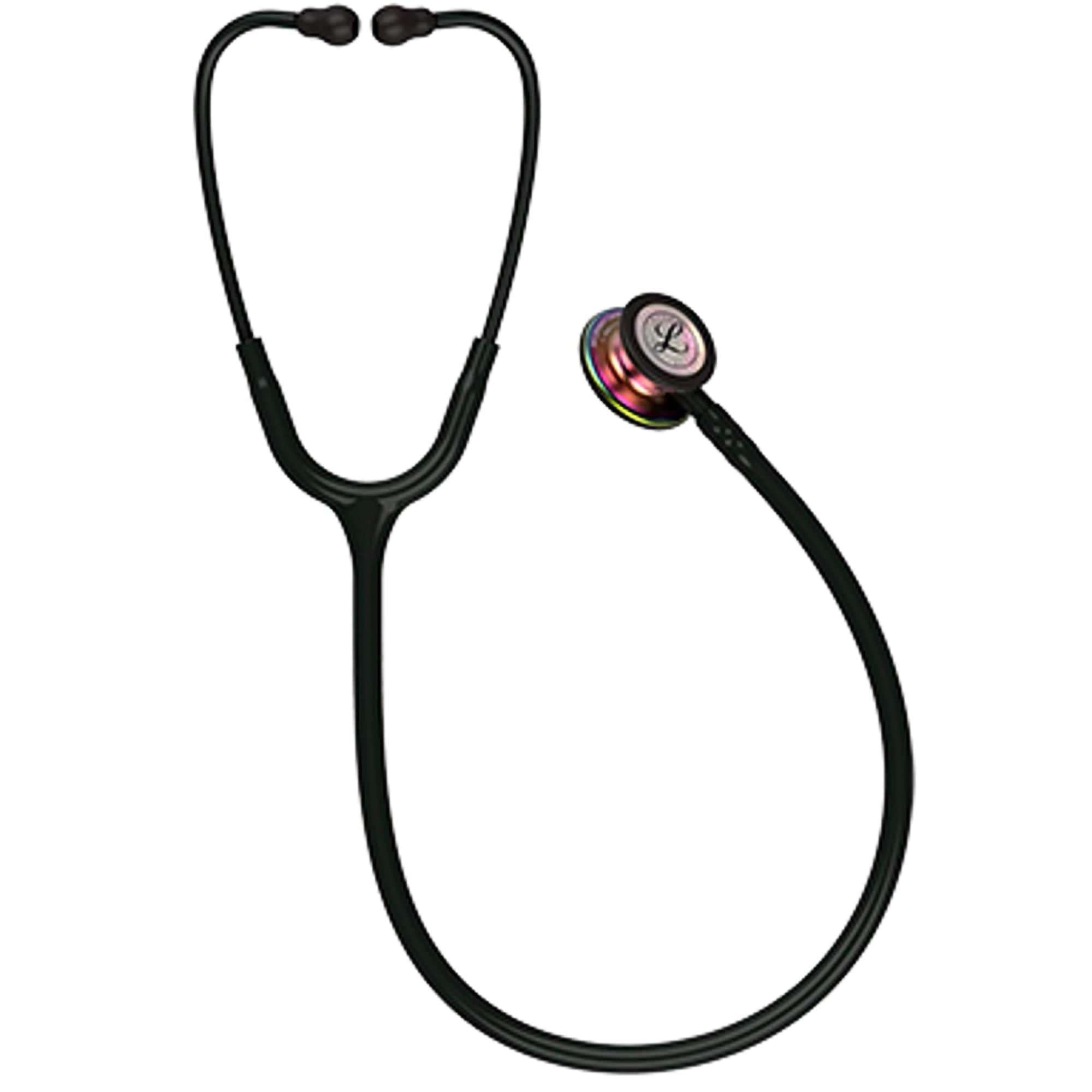 3M Littmann Classic III Monitoring Stethoscope, Rainbow Finish Chestpiece, Black - Image 1