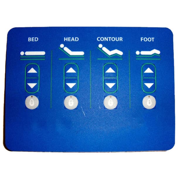 Invacare Bed Control Panel, Without Trendelenburg, CS7 Bed