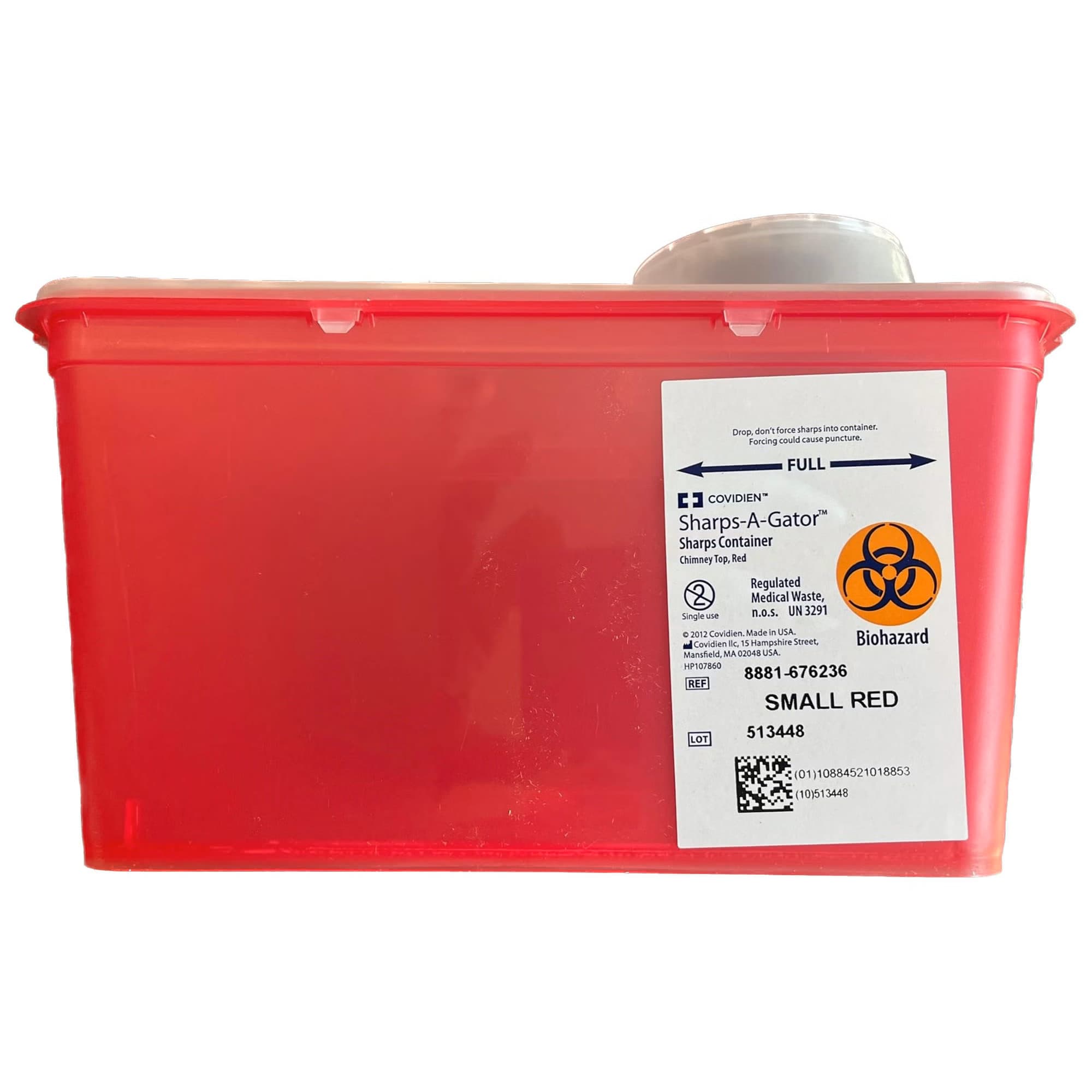 Monoject Multi-Purpose Sharps Container with Vertical Drop Lid, 4 Quart - Case of 40 - Image 1