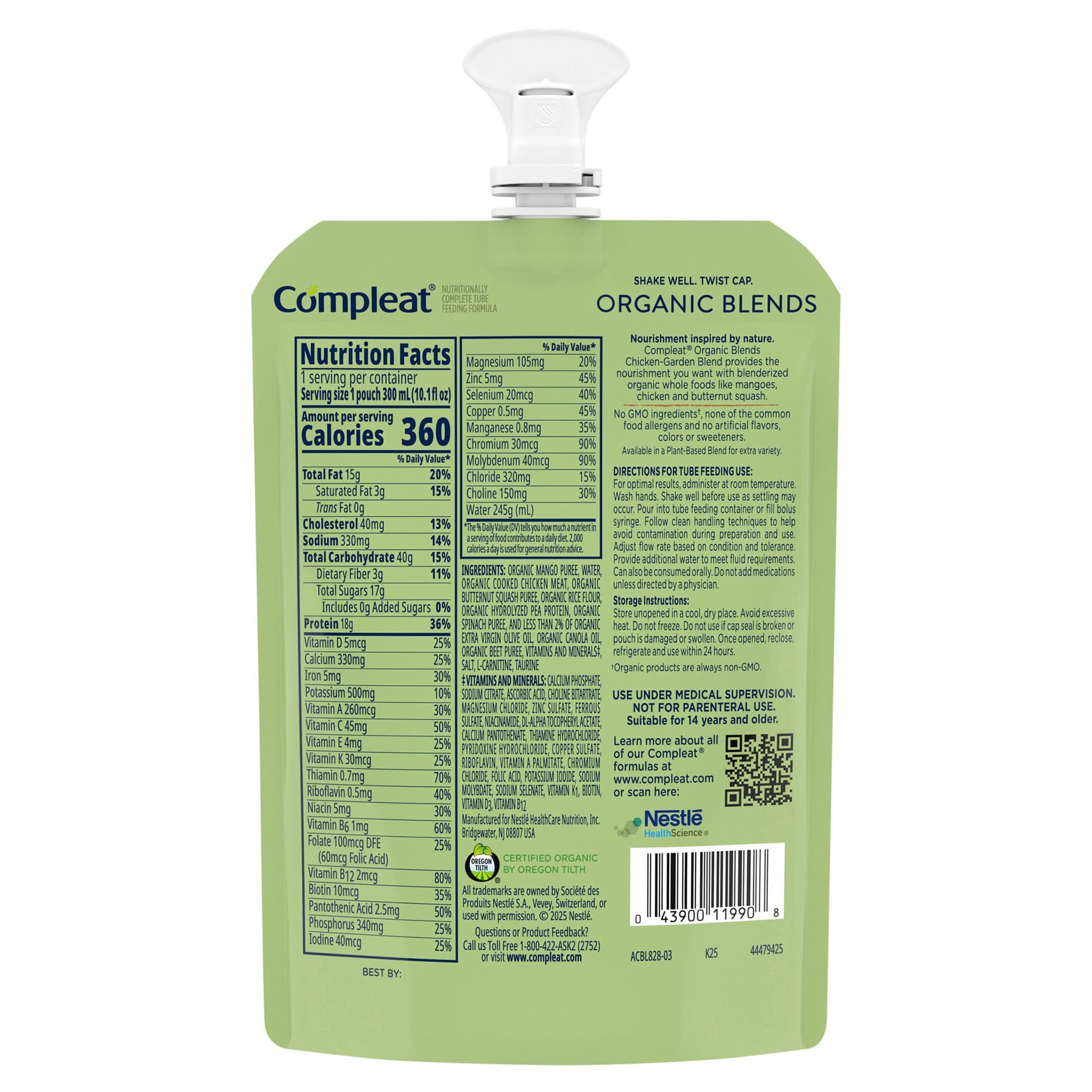 Compleat Organic Chicken-Garden Blend Tube Feeding Formula - Image 2