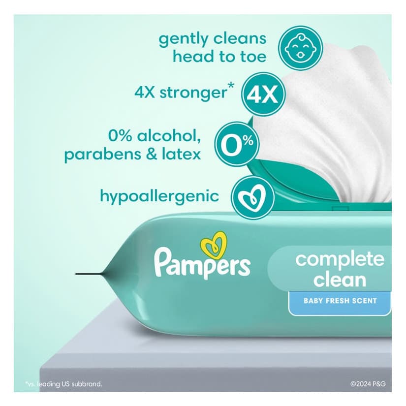 Pampers Complete Clean Baby Wipes - Image 3