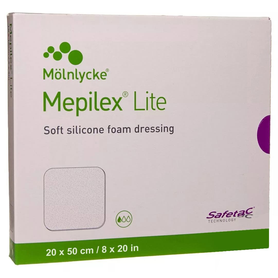 Mepilex Lite Thin Foam Dressing, 8 x 20 Inch - Case of 24 - Image 1