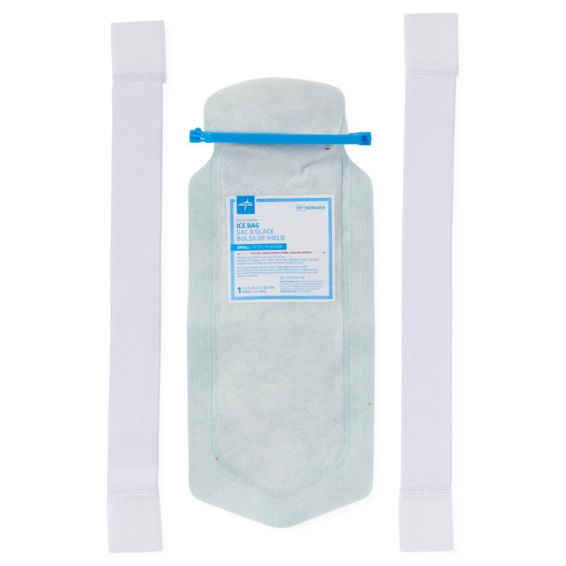 Medline Refillable Ice Bag with Clamp Closure, 5 x 12 Inch - Case of 30 - Image 1