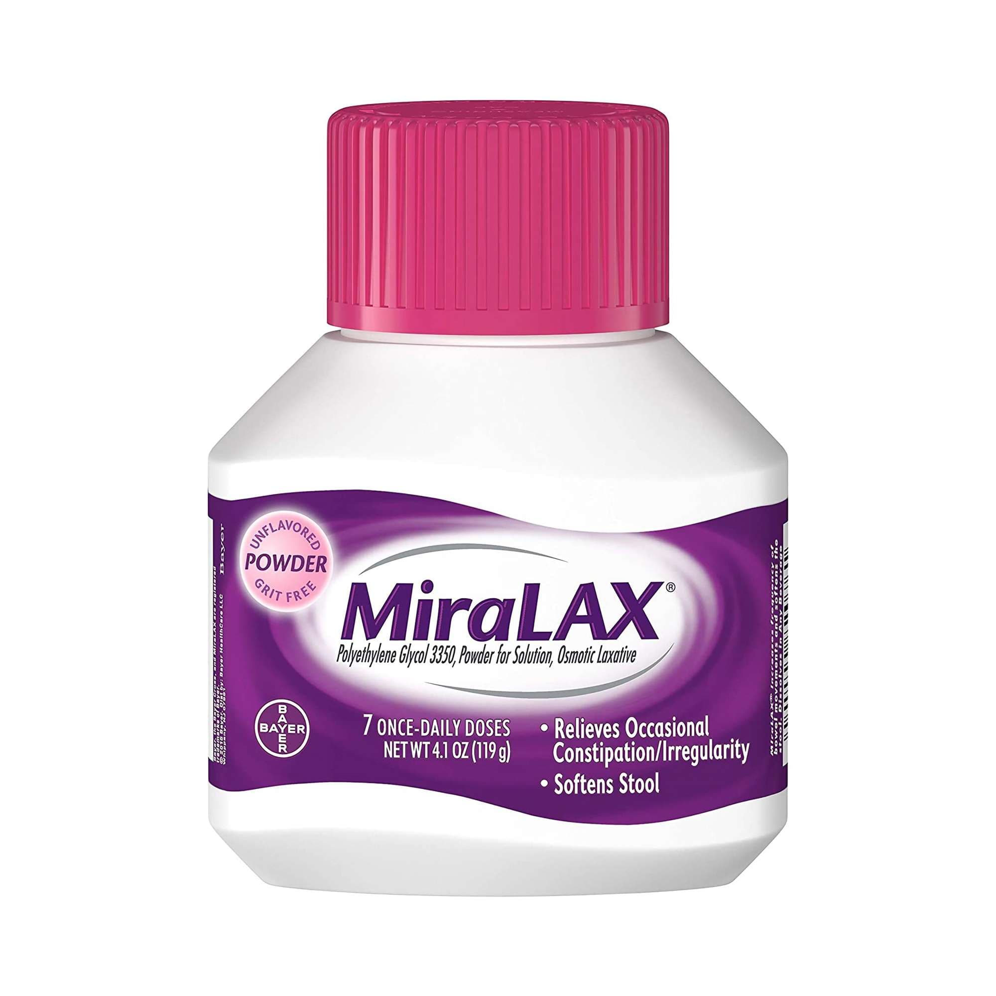MiraLAX Polyethylene Glycol 3350 Laxative Powder, Unflavored