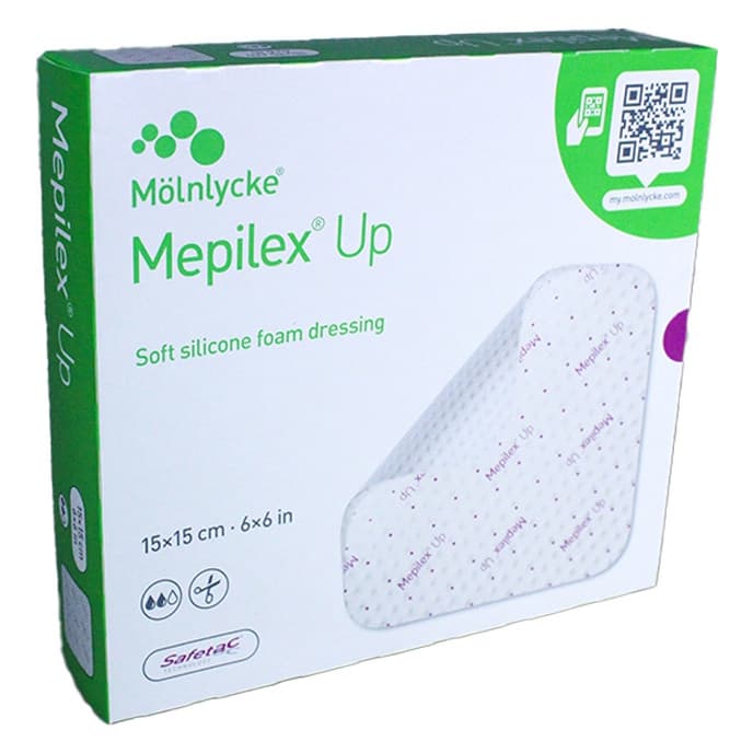 Mepilex UP Non-Bordered Foam Dressing, 6 x 6 Inch - Box of 10 - Image 1