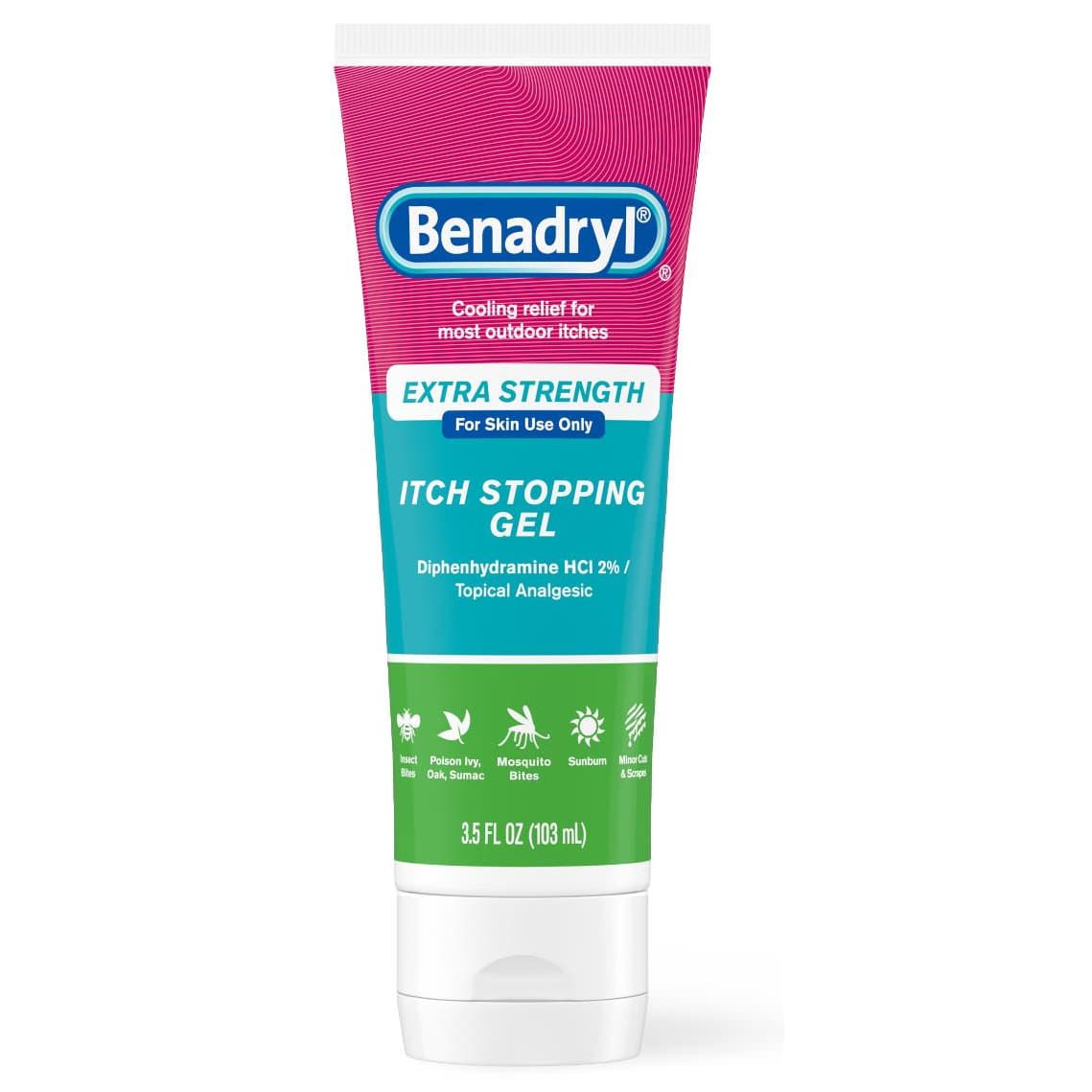 Benadryl Itch-Stopping Gel, Extra-Strength, Tube - Image 1
