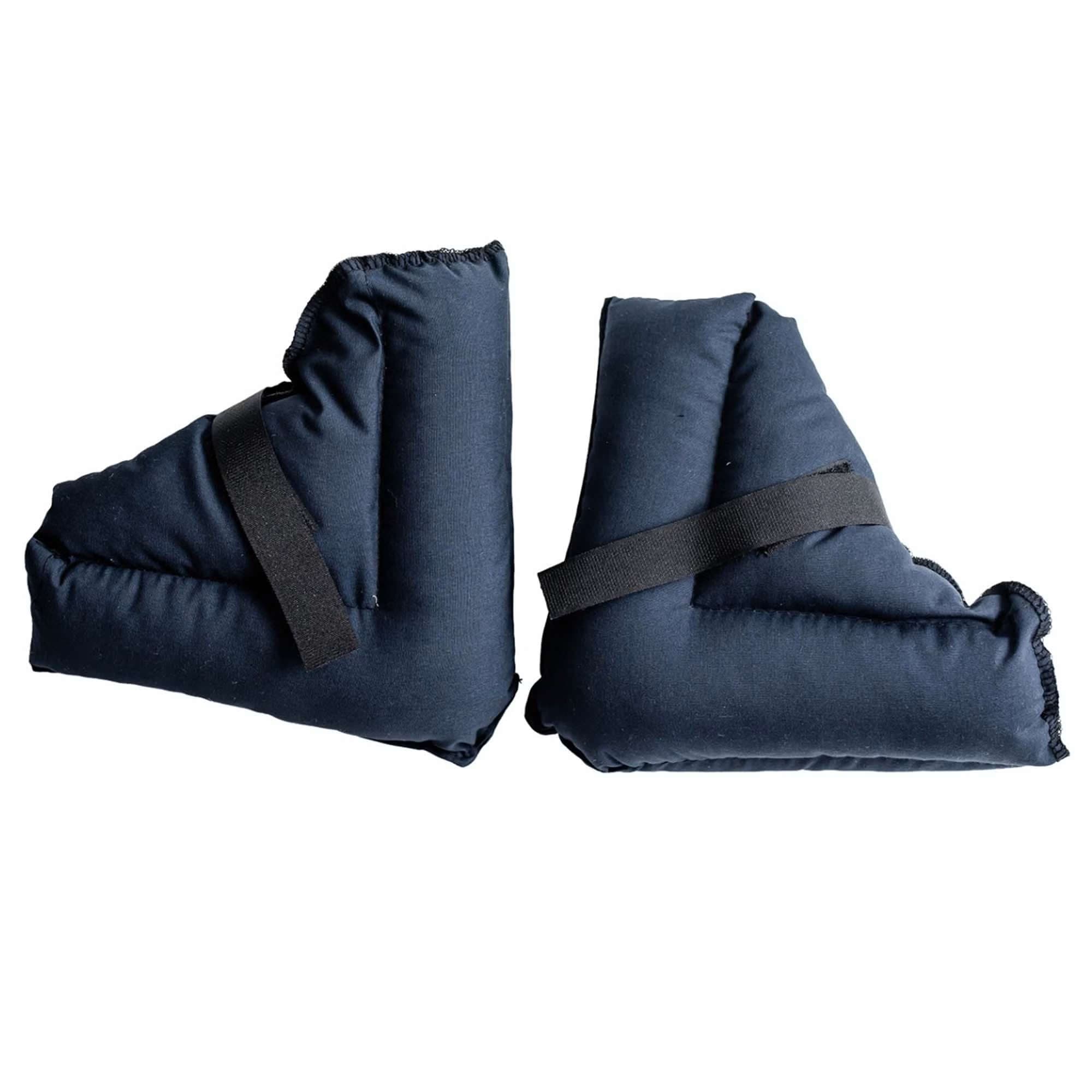 Hermell Reusable Quilted Polyester Fill Heel Protector Pad, Navy Blue - Pair - Image 2