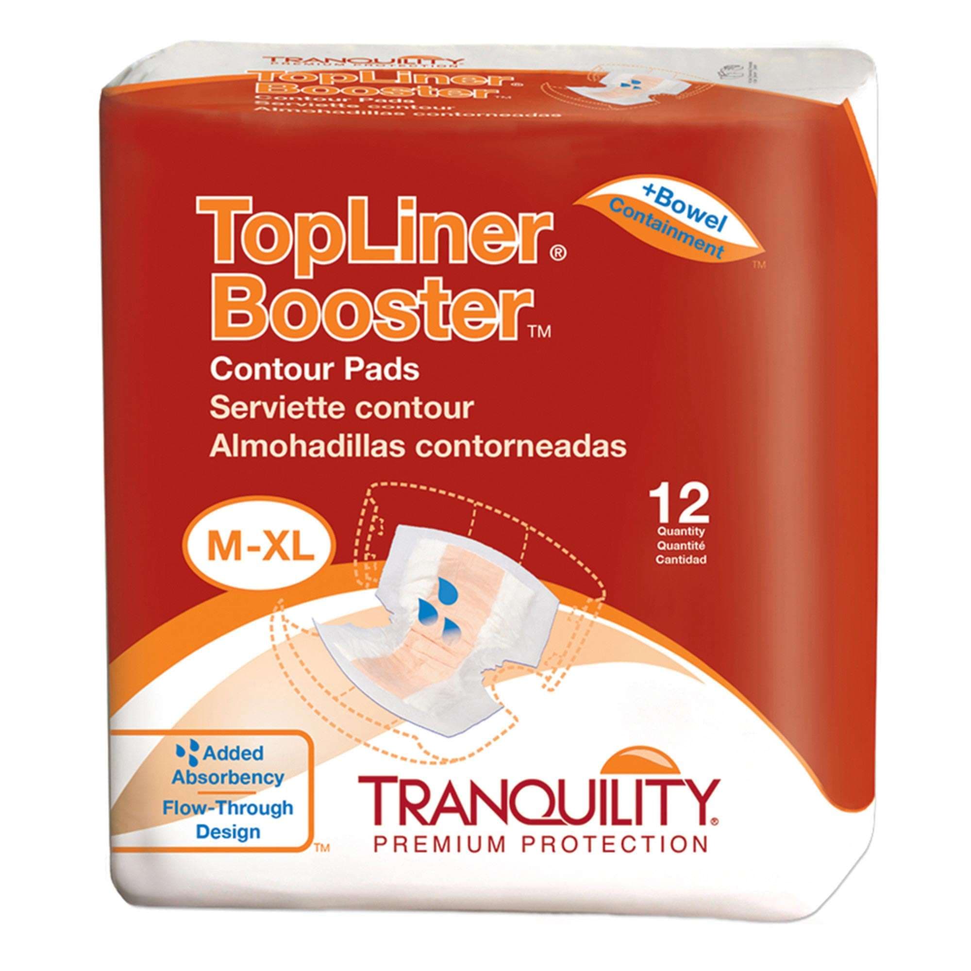 Tranquility TopLiner Booster Contour Pads, Medium to Extra Large - Case of 120 - Image 1