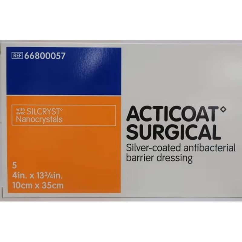 Acticoat Silver Foam Dressing, 4 x 13-3/4 Inch - Case of 25 - Image 1