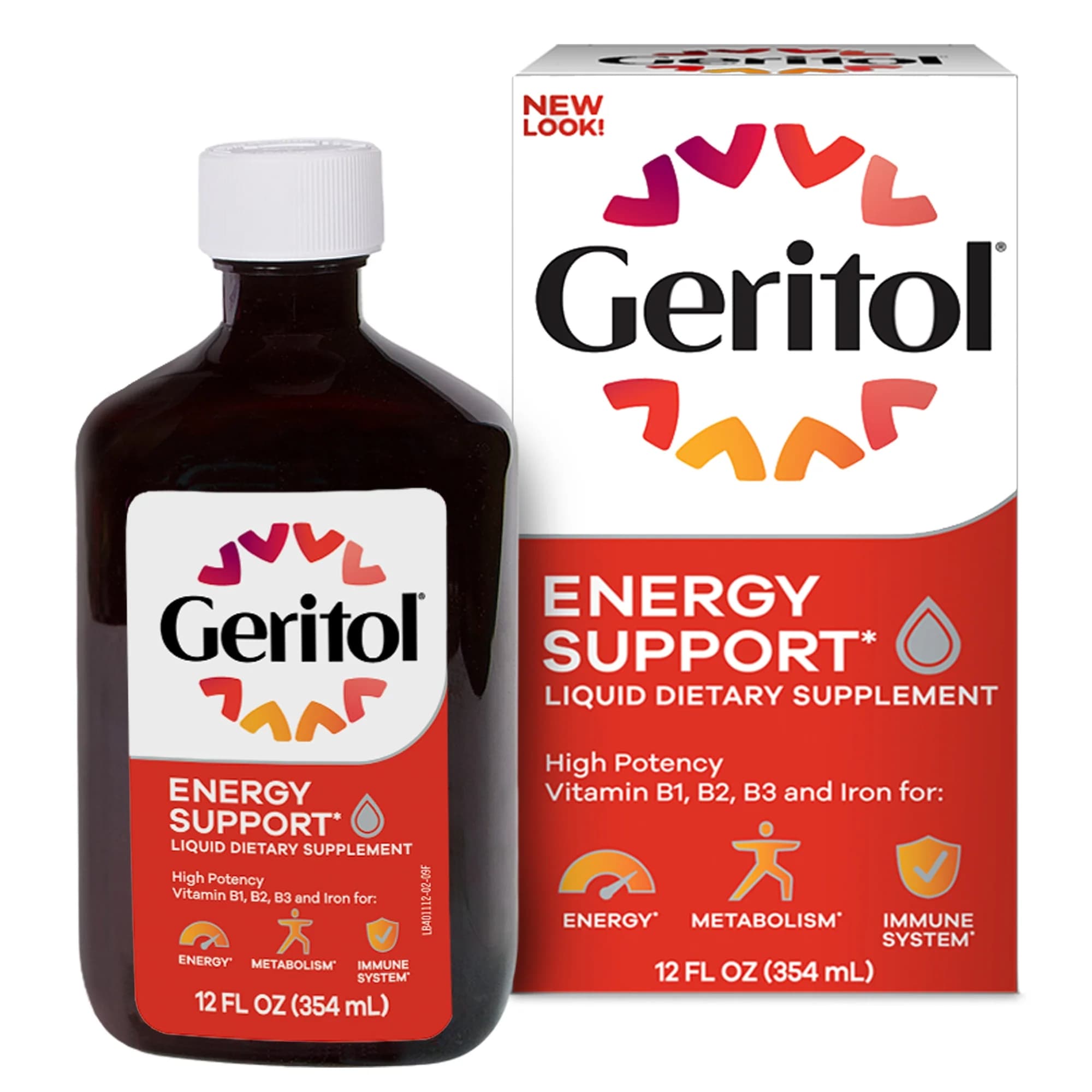 Geritol High Potency B-Vitamins and Iron Liquid Dietary Supplement