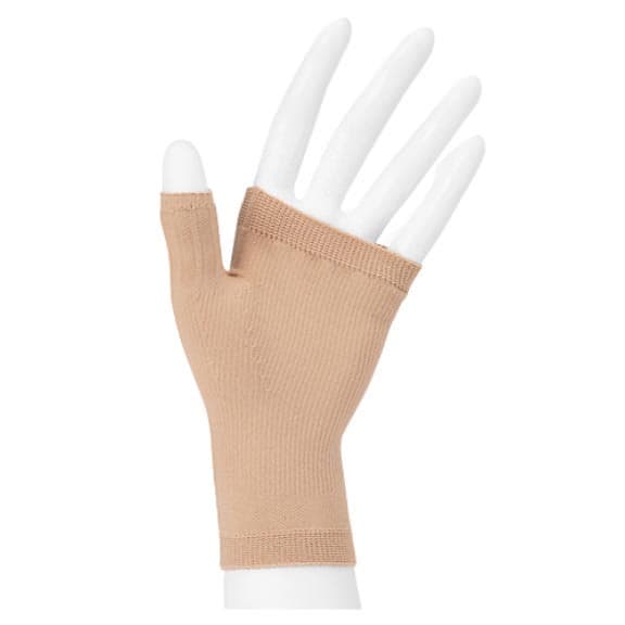 Juzo Soft Seamless Compression Gauntlet, Small, Beige, 15-20mmHg, Right Hand - Image 1