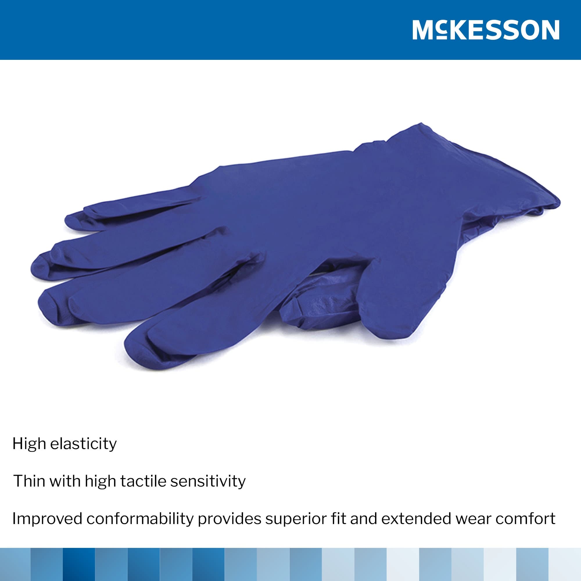McKesson Confiderm 3.0 Nitrile Powder Free Exam Gloves - Image 4