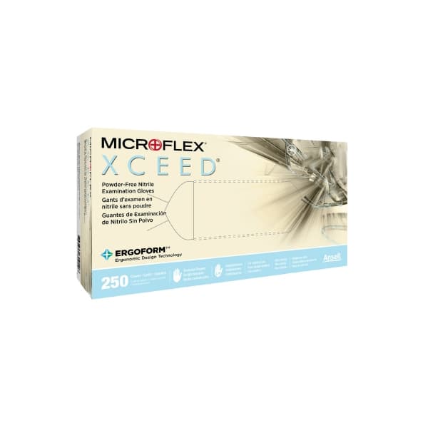 Microflex XCEED Powder-Free Nitrile Exam Gloves, Large - Box of 250 - Image 1