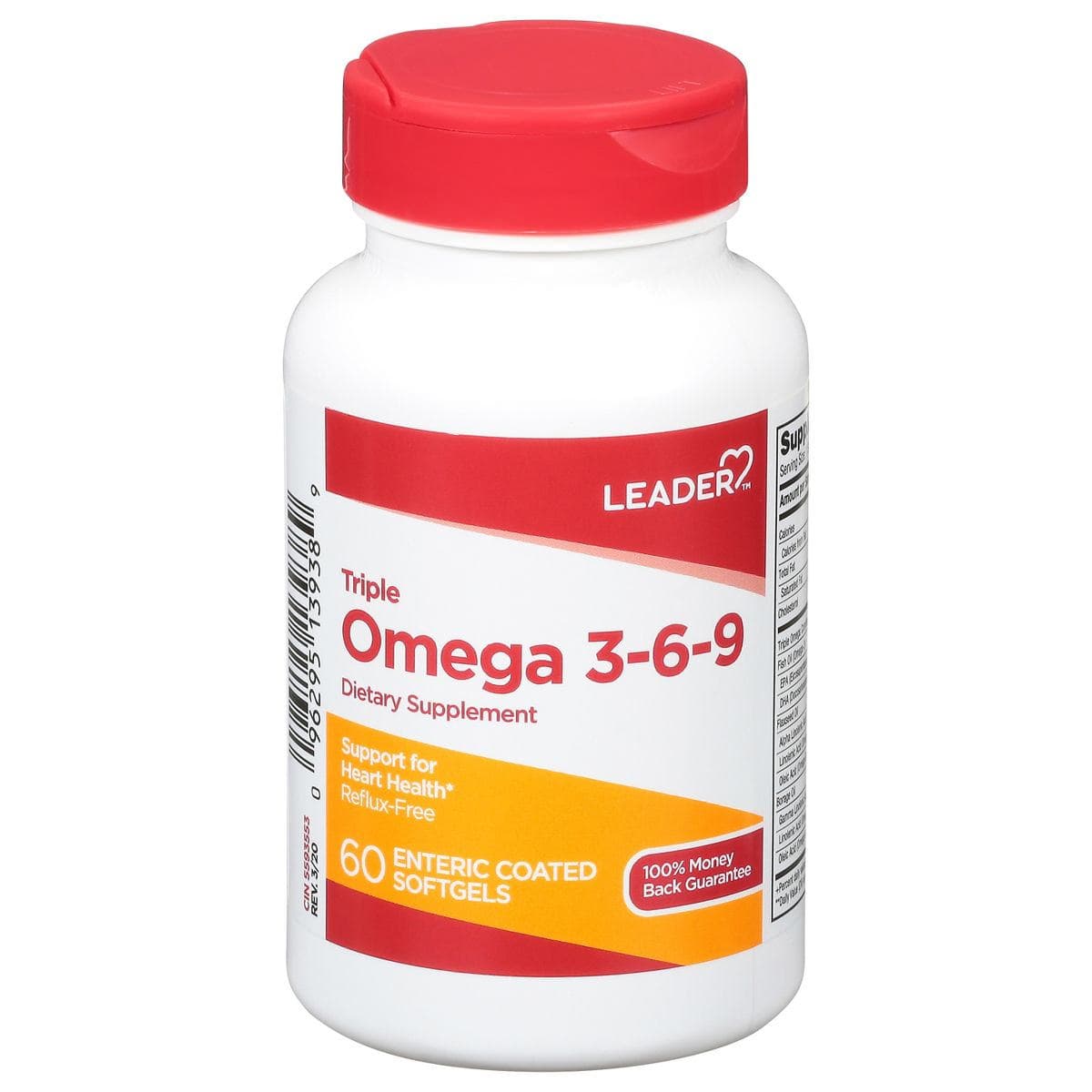 Leader Triple Omega 3-6-9 Enteric Coated Softgels - Bottle of 60 - Image 1