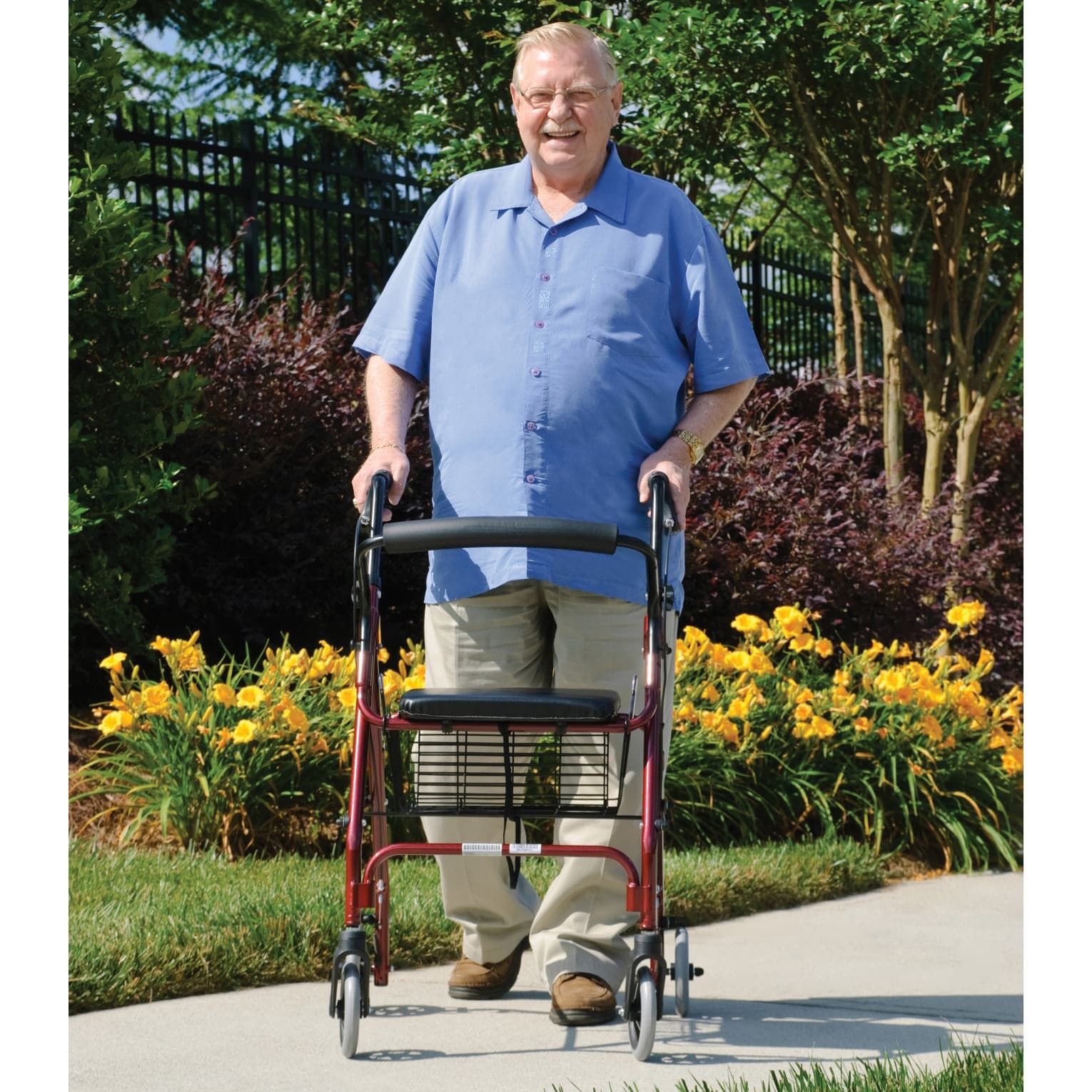 Lumex Walkabout Lite Four-Wheel Rollator - Image 8