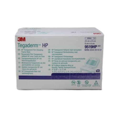3M Tegaderm HP Transparent Film Dressing, 2-3/8 x 2-3/8 Inch - Box of 100 - Image 1