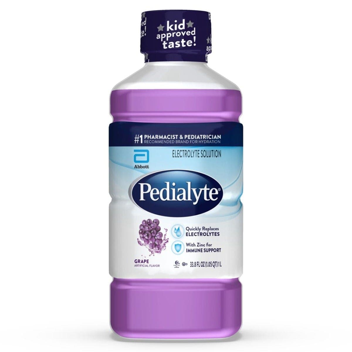 Pedialyte Classic Electrolyte solution, Grape, 1 Liter - Each - Image 1