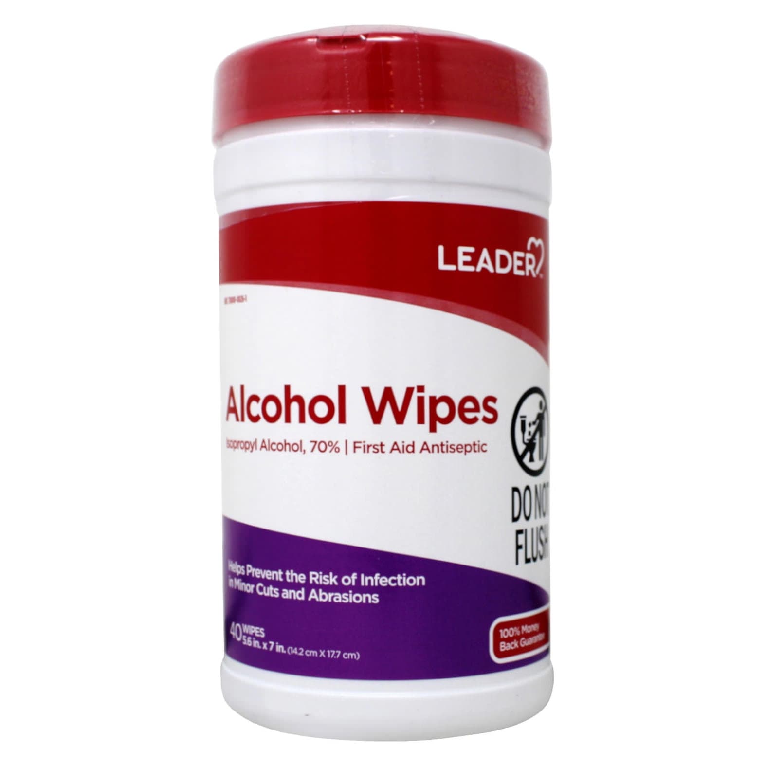 Leader Isopropyl Alcohol 70% Wipes, 40 ct - Each