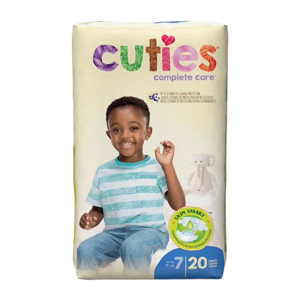 Cuties Complete Care Baby Diapers, Size 7 - Box of 80 - Image 1