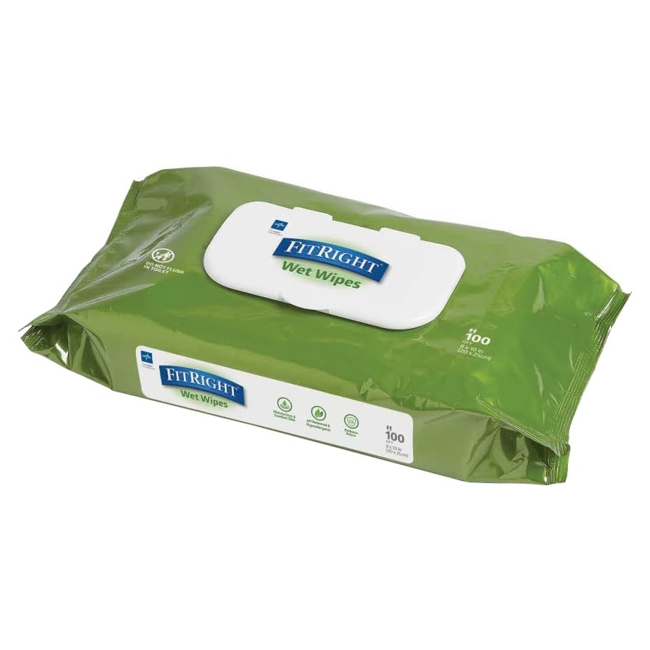FitRight Aloe Personal Cleansing Wet Wipes, Scented - Carton of 600 - Image 1