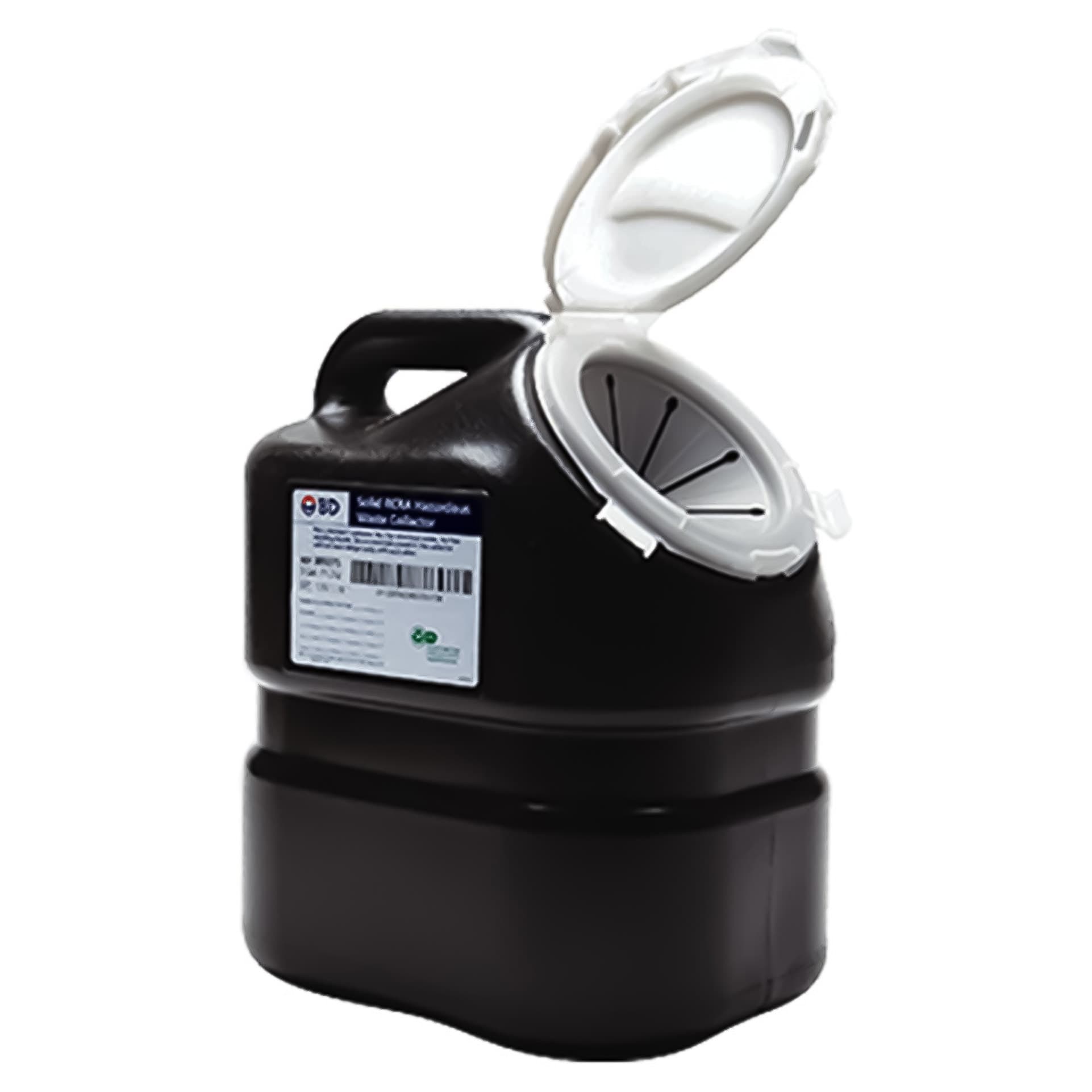 BD Recykleen RCRA Waste Container, 3Gal, Hinge Cap with Petals