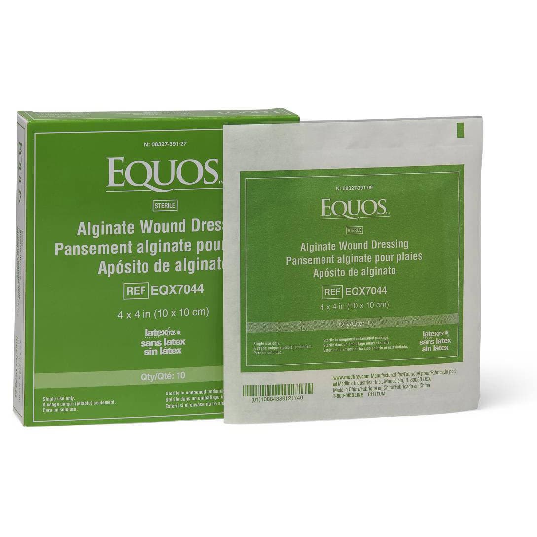 Equos Calcium Alginate Wound Dressing, Sterile , 4 x 4 Inch - Box of 10 - Image 1