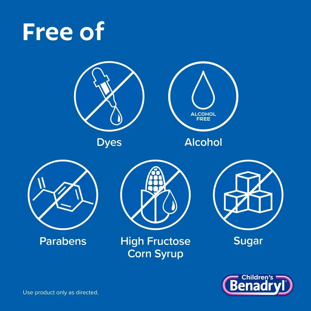Children’s BENADRYL Dye-Free Allergy Liquid, 4 oz - Each - Image 7