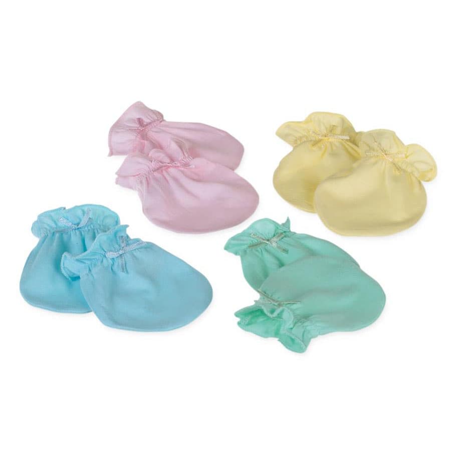 Medline Infant Mittens, Assorted Pastels - 1 Dozen - Image 2