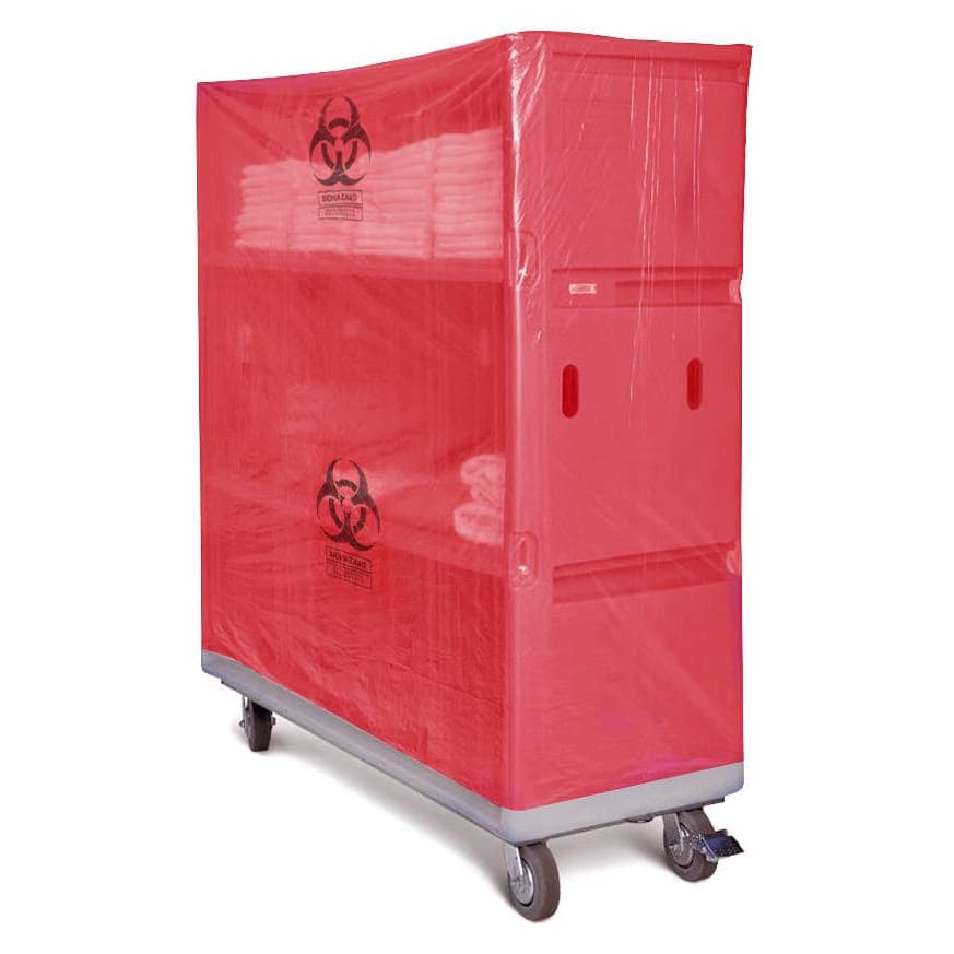 Medline Red Cart Cover, 50" x 30" x 48" - Case of 100 - Image 2