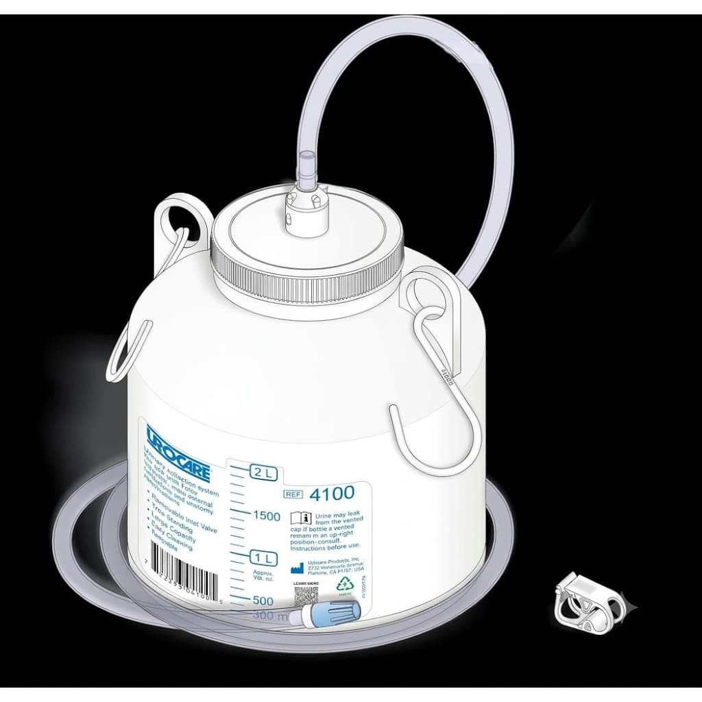 Urocare Urinary Drainage Bottles, 64 oz, 6.88 x 6.88 x 9.75 Inch - Each - Image 1