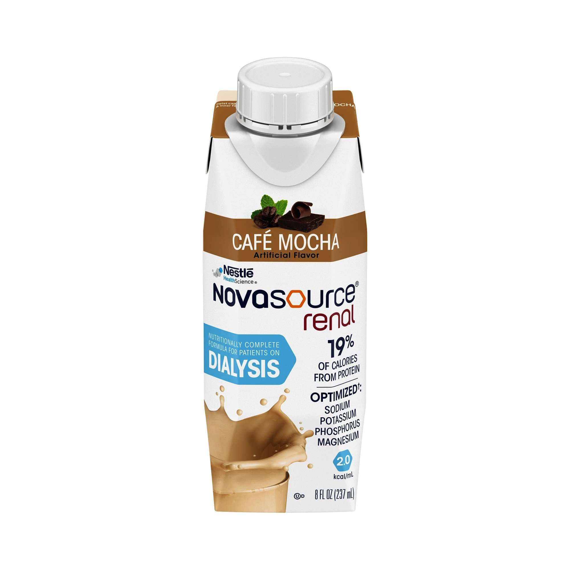Novasource Renal Oral Supplement, Cafe Mocha, 8 oz - Each - Image 1
