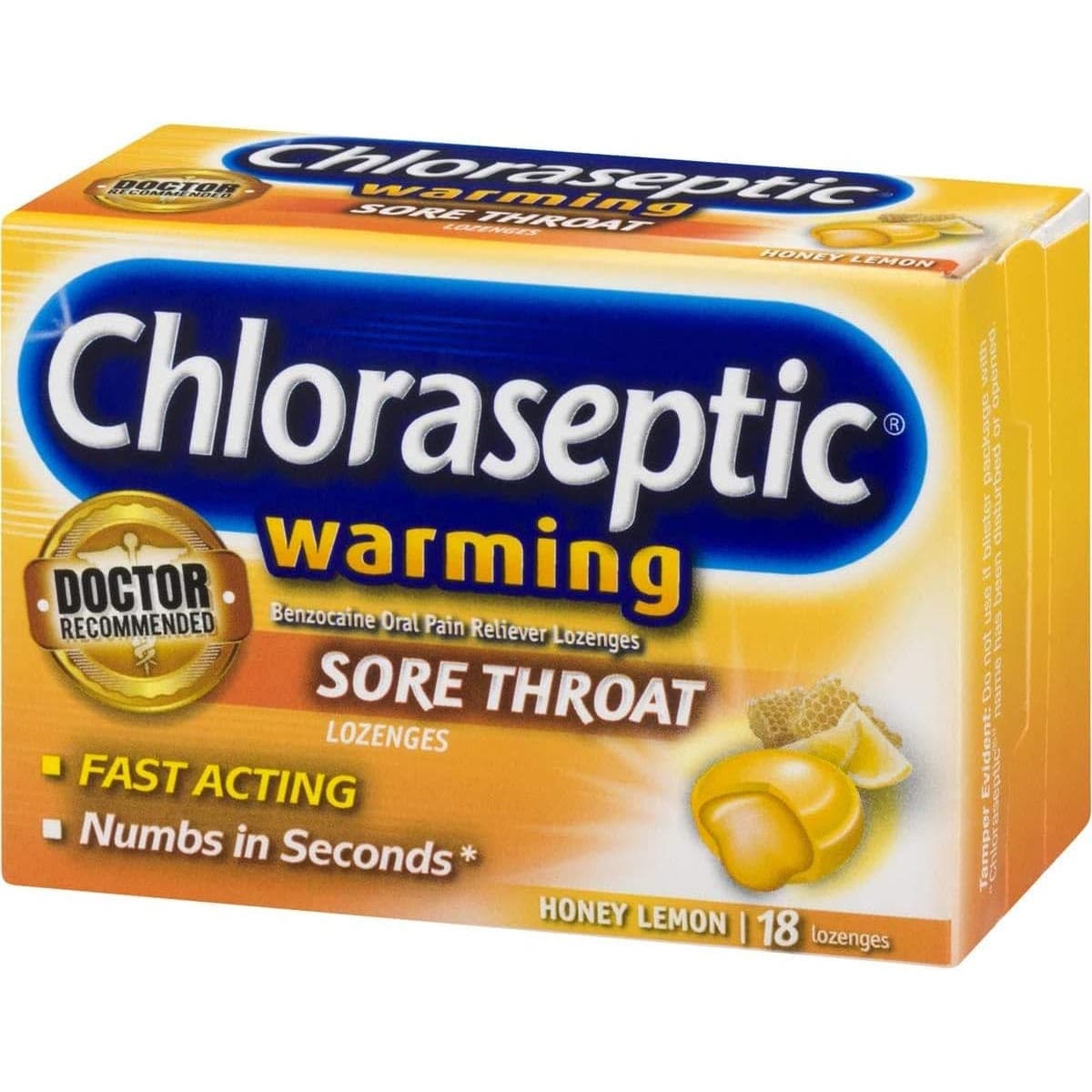 Chloraseptic Sore Throat Lozenges, Warming with Real Honey Honey Lemon - 18 Count - Image 4