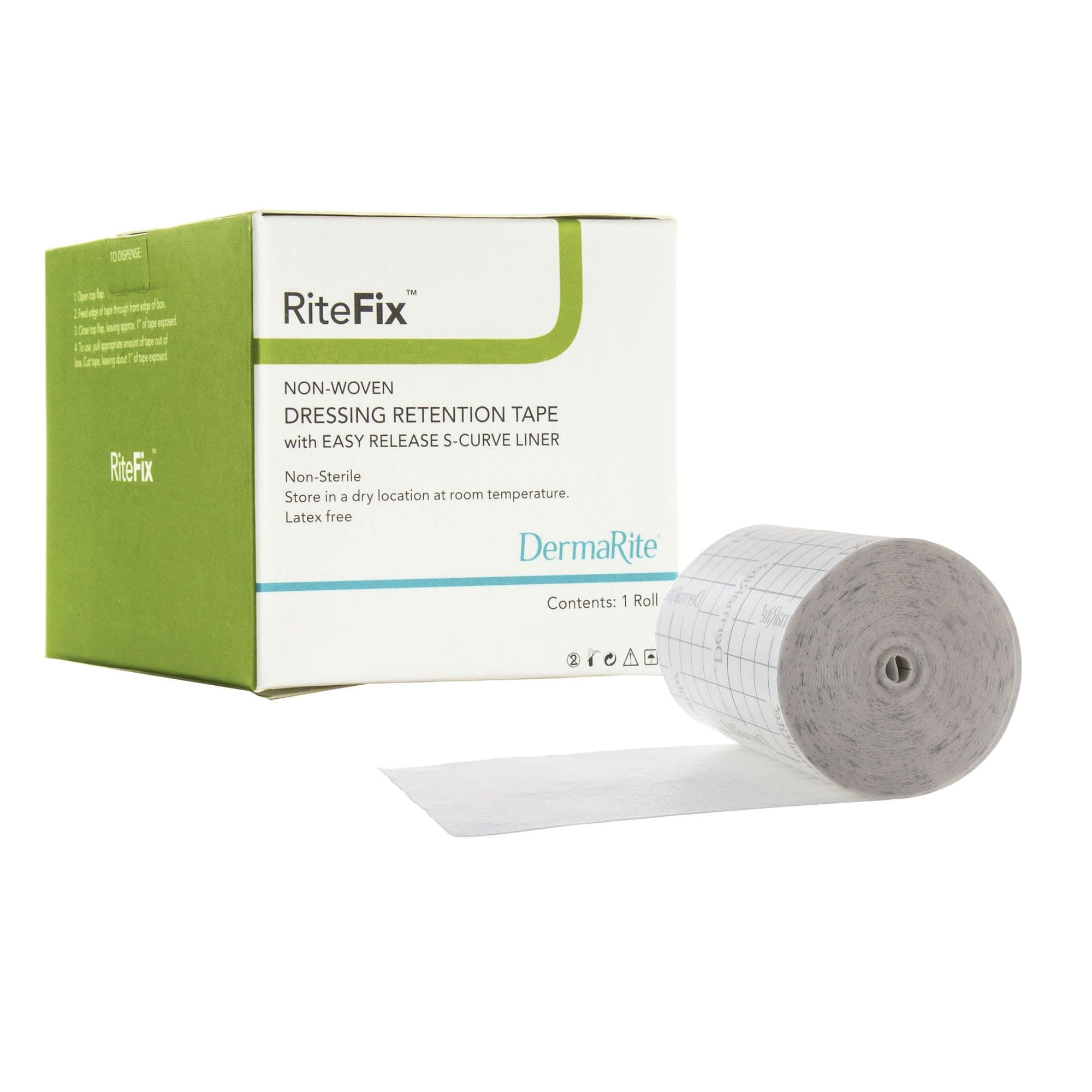 DermaRite RiteFix Retention Dressing Tape, 1 Inch x 11 Yards - Each - Image 1