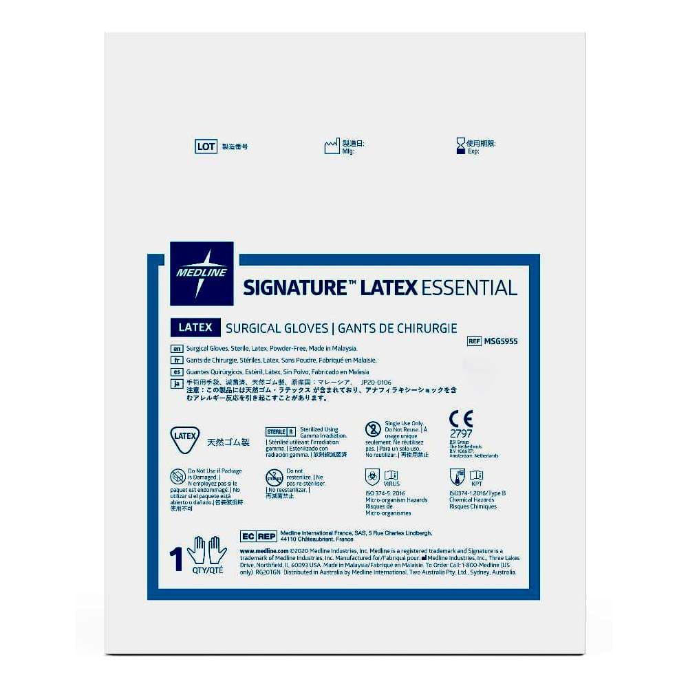 Medline Signature Latex Essential Surgical Gloves - Image 3
