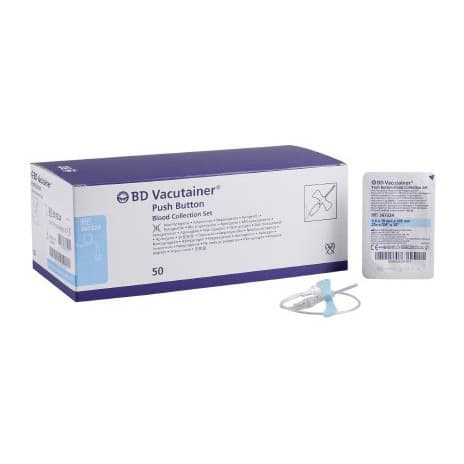 BD Vacutainer Push Button Blood Collection Set Without Luer Adapter, 3/4 Inch Needle L, 12 Inch Tubing - Image 1
