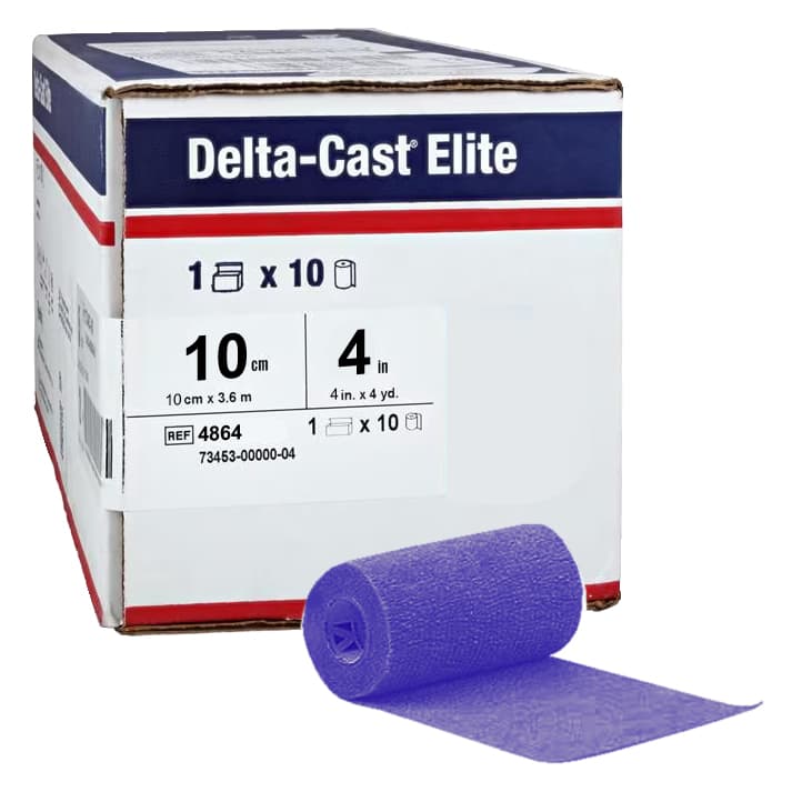 Delta-Cast Elite Polyester Cast Tape, Purple, 4 Inch x 12 Feet - Box of 10 - Image 1