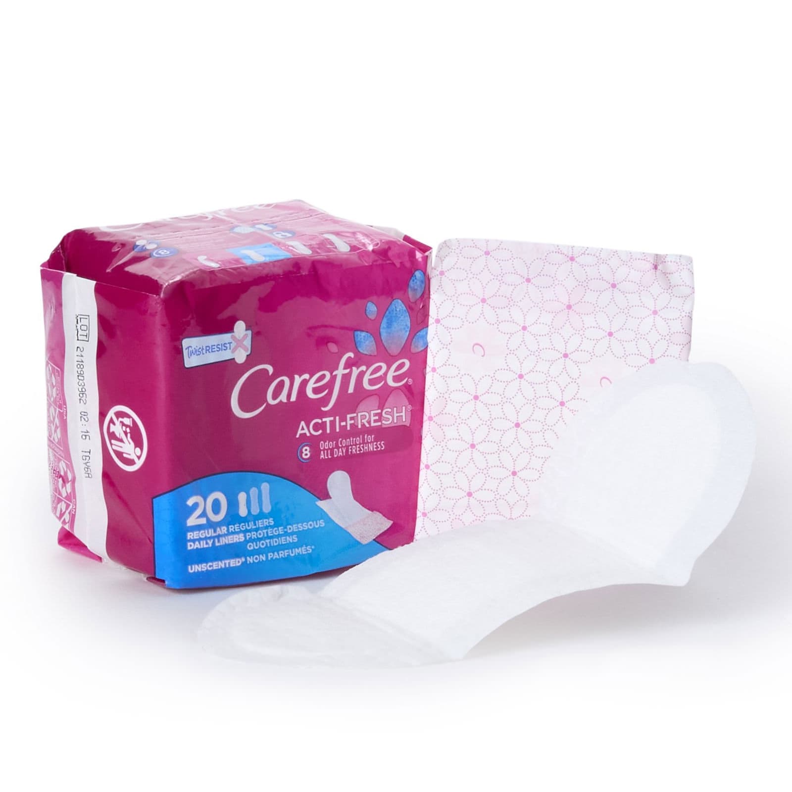 Carefree actifresh Panty Liner, Regular Absorbency - Box of 20 - Image 1