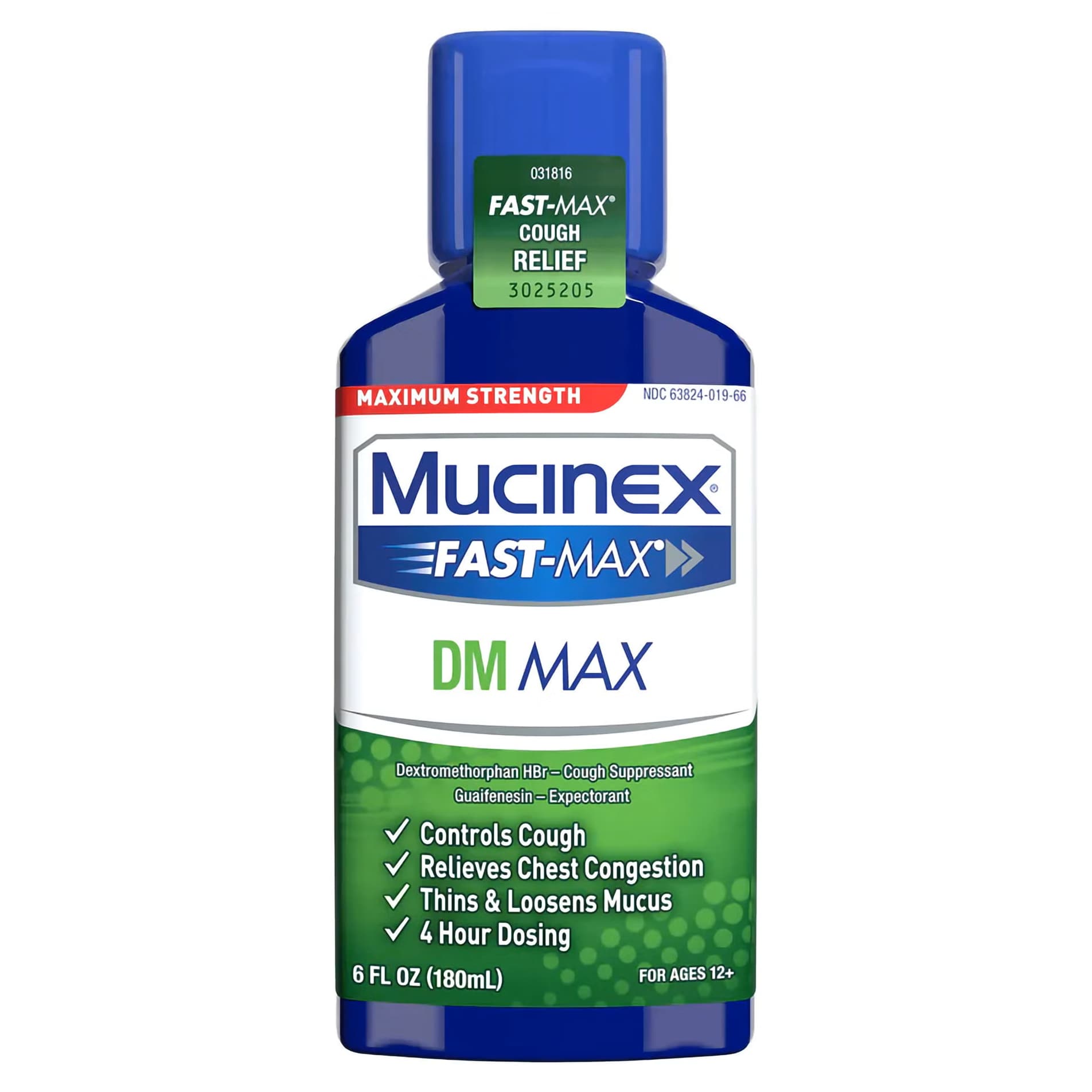 Mucinex Fast-Max Dm Max Cold And Cough Relief Liquid, Cherry Flavor - Each - Image 1