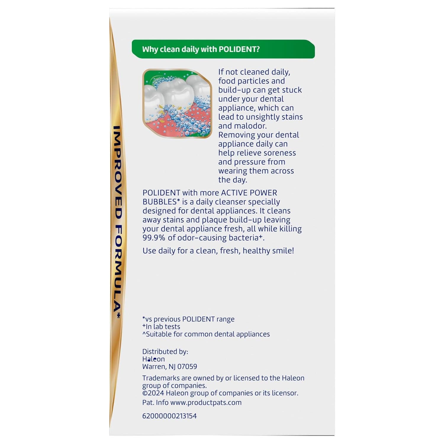 Polident 3 Minute Antibacterial Dental Appliance Cleanser Tablets - Image 2