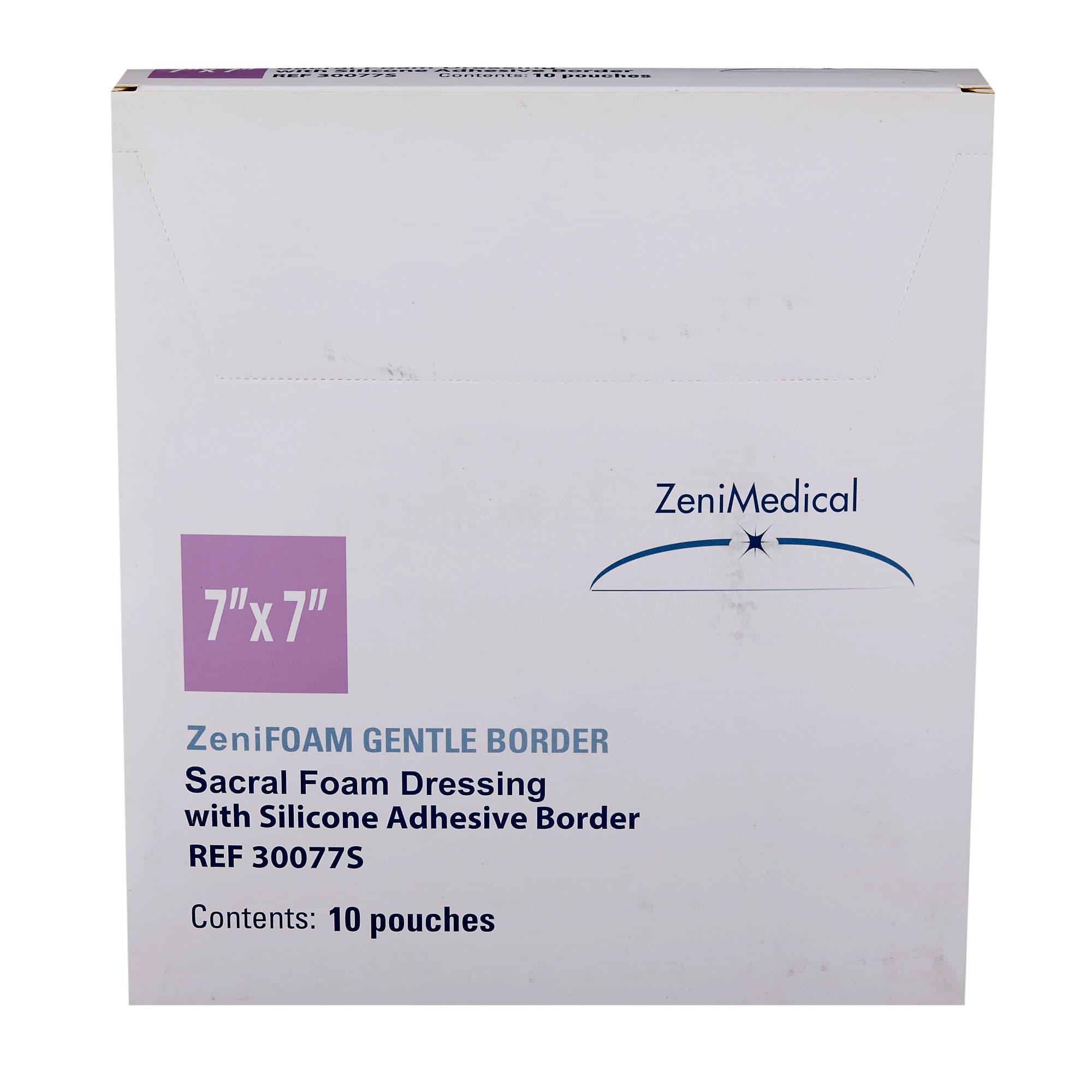 ZeniFoam Gentle Border Sacral Foam Dressing with Silicone Adhesive Border - Image 2