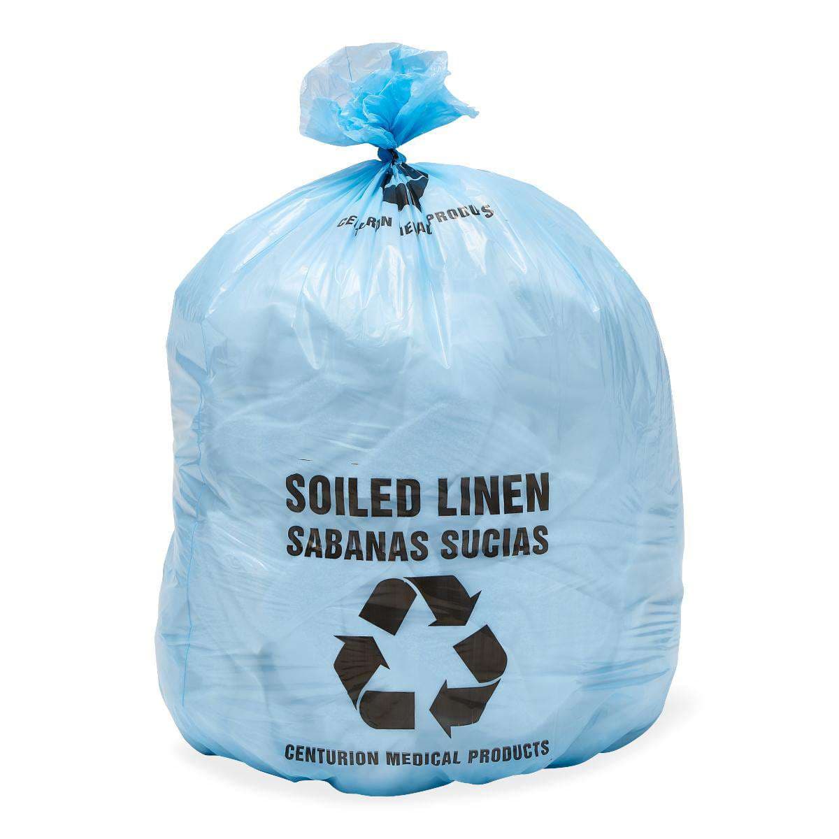 Medline Soiled Linen Liners, Light Blue, 29" x 45", 1.0 Mil, Roll - Case of 240 - Image 1