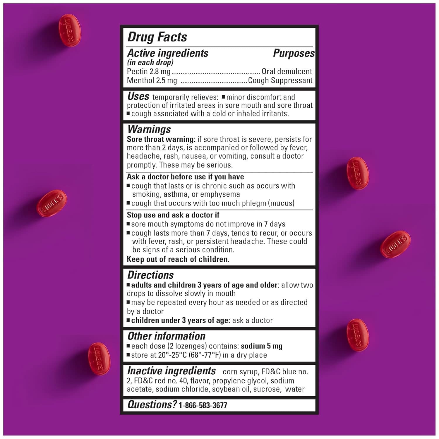 Luden's Dual Relief Cough Drops, Wild Cherry - 25 Count - Image 8