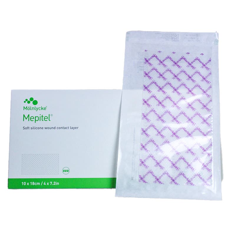Mepitel Transparent Soft Silicone Wound Contact Layer Dressing, 4 x 8 Inch - Case of 70 - Image 1