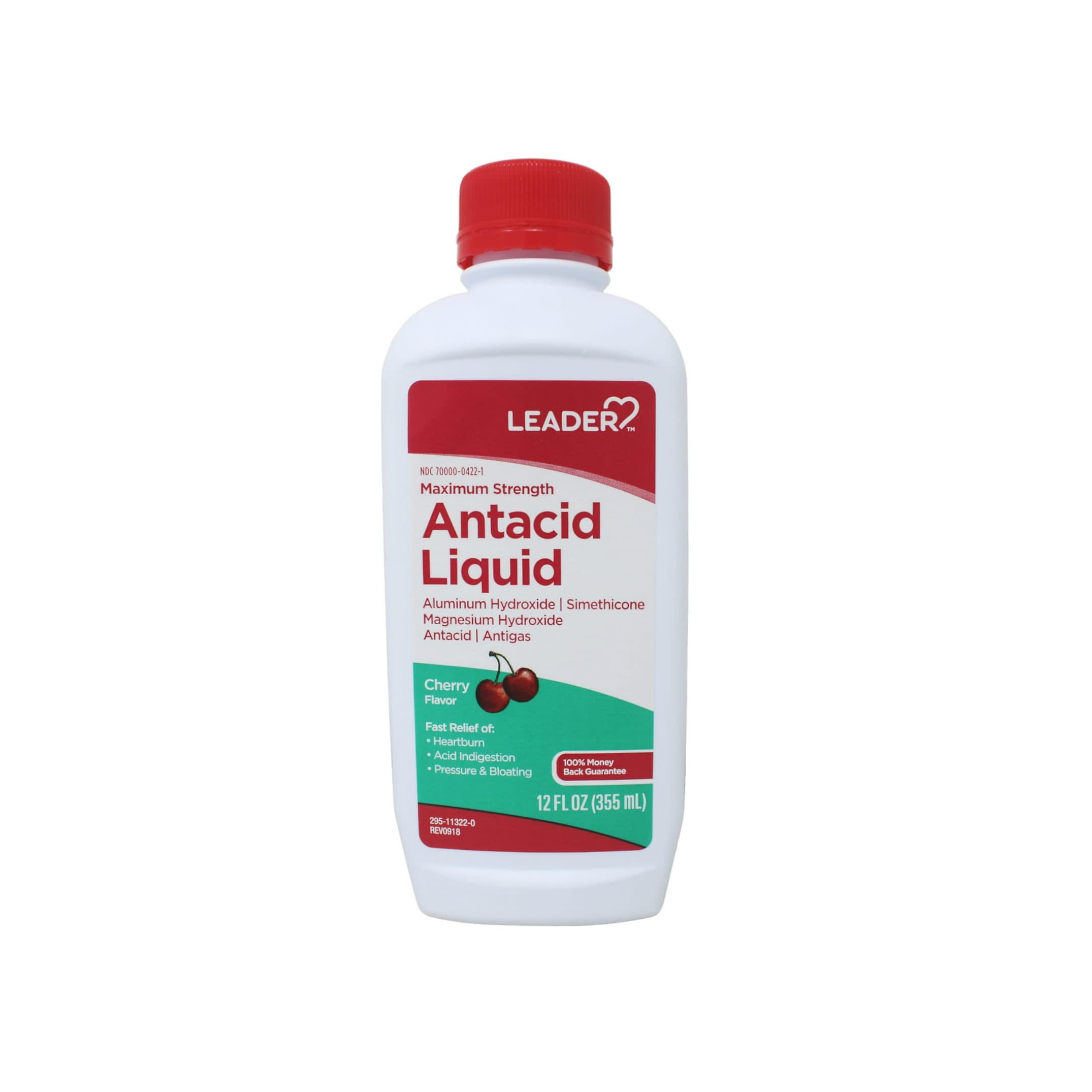 Leader Maximum Strength Antacid Liquid, Cherry, 12 oz - Each - Image 1