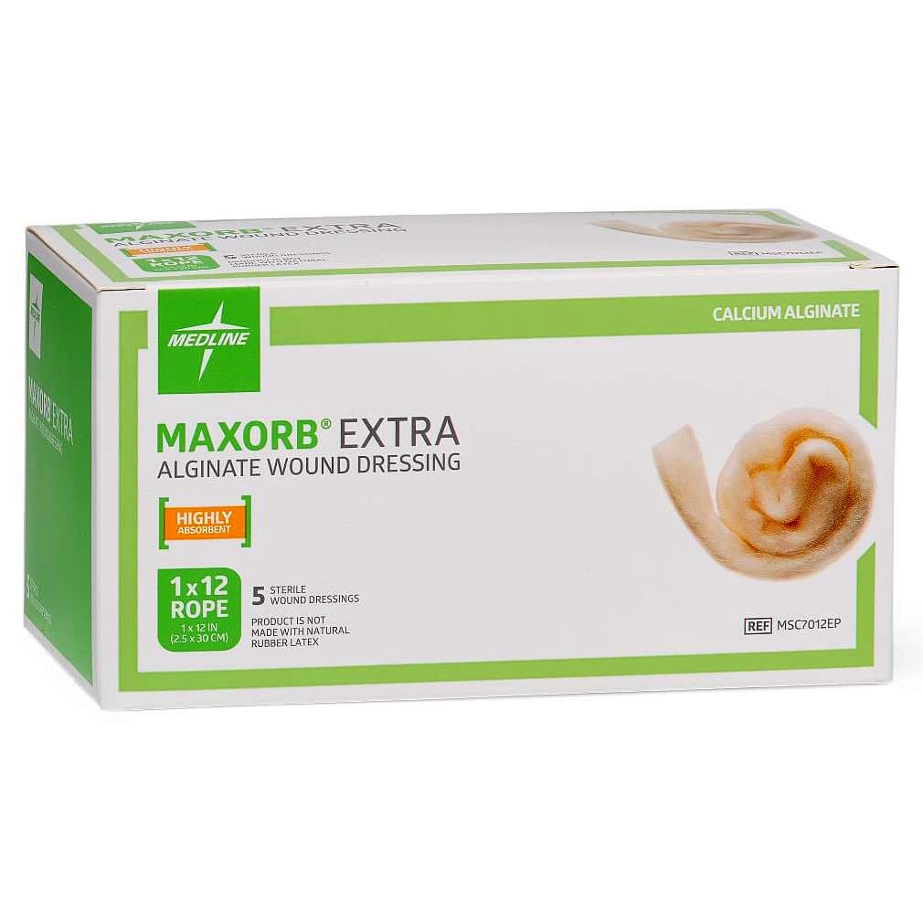 Maxorb Extra CMC-Alginate Wound Dressing, 1 x 12 Inch - Box of 5 - Image 1