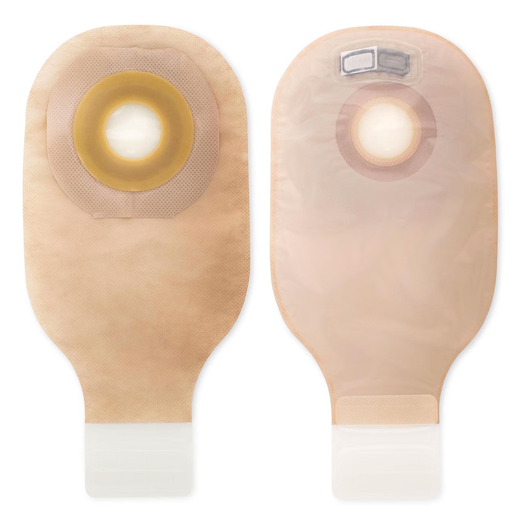 Premier 1-Piece Drainable Ostomy Pouch with Flat FlexWear Barrier, Transparent - Box of 10 - Image 1
