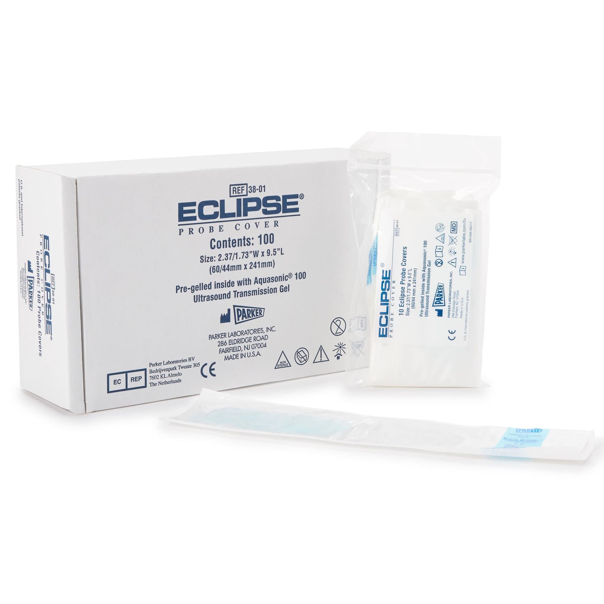 Eclipse Ultrasound Probe Cover, 1-3/4 x 9-1/2 Inch - Case of 600 - Image 1