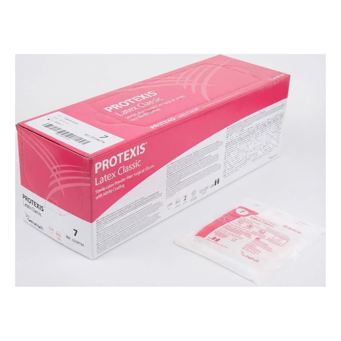 Protexis Latex Classic Surgical Gloves with Nitrile Coating, 9.8 mil, Size 7 - Box of 50 - Image 1
